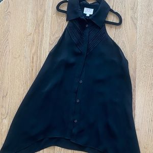 Silk Parker Button-Down Collared Camisole